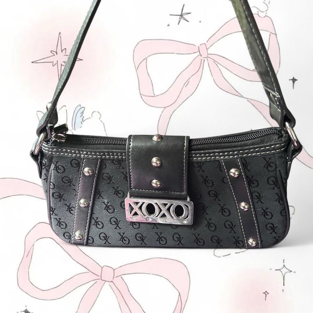 XOXO Black and Silver Studded Shoulder Bag